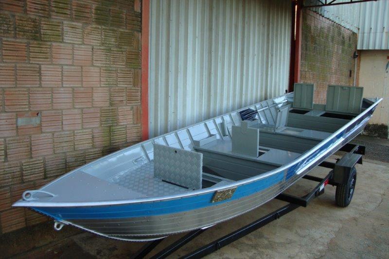Barco plataformado alumínio